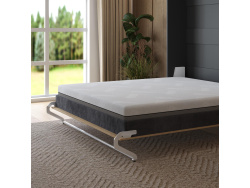 Murphy bed M1 180x200 Vertical Anthracite/Kaiserberg Oak incl.upholstered frame
