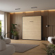 Murphy bed M1 180x200 Vertical Anthracite/Kaiserberg Oak incl.upholstered frame