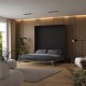 Murphy bed M1 180x200 Vertical Anthracite/Kaiserberg Oak incl.upholstered frame