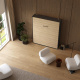 Murphy bed M1 180x200 Vertical Anthracite/Kaiserberg Oak incl.upholstered frame