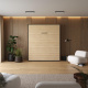 Murphy bed M1 180x200 Vertical Anthracite/Kaiserberg Oak incl.upholstered frame