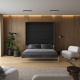 Murphy bed M1 180x200 Vertical Anthracite/Kaiserberg Oak incl.upholstered frame