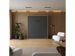 Murphy bed M1 180x200 Vertical Kaiserberg Oak/Anthracite incl.upholstered frame