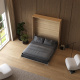 Murphy bed M1 180x200 Vertical Kaiserberg Oak/Anthracite incl.upholstered frame