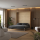 Murphy bed M1 180x200 Vertical Kaiserberg Oak/Anthracite incl.upholstered frame
