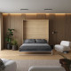 Murphy bed M1 180x200 Vertical Kaiserberg Oak/Pearl Grey incl.upholstered frame
