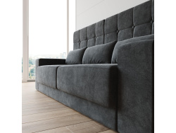 Schrankbett M1 180x200 Vertikal Weiss/Weiss inkl.SOFA Anthrazit