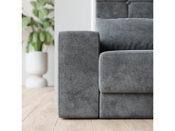 Schrankbett M1 180x200 Vertikal Weiss/Weiss inkl.SOFA Anthrazit