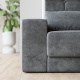 Schrankbett M1 180x200 Vertikal Weiss/Weiss inkl.SOFA Anthrazit