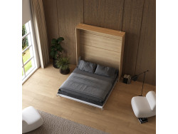 Murphy bed M1 180x200 Vertical Kaiserberg Oak/White incl.upholstered frame