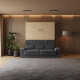 Schrankbett M1 180x200 Vertikal Kaiserberg Eiche inkl.SOFA Anthrazit