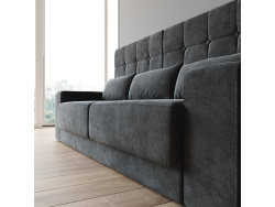 Schrankbett M1 180x200 Vertikal Perlgrau inkl.SOFA Anthrazit