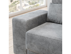 Schrankbett M1 180x200 Vertikal Perlgrau inkl.SOFA Anthrazit