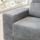 Schrankbett M1 180x200 Vertikal Perlgrau inkl.SOFA Anthrazit