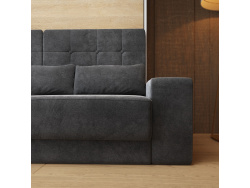 Wardrobe bed M1 180x200 vertical  White/Kaiserberg Oak incl. SOFA Anthracite