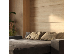Schrankbett M1 180x200 Vertikal Kaiserberg Eiche/Anthrazit inkl.SOFA Anthrazit