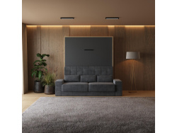 Schrankbett M1 180x200 Vertikal Kaiserberg Eiche/Anthrazit inkl.SOFA Anthrazit