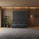 Schrankbett M1 180x200 Vertikal Kaiserberg Eiche/Anthrazit inkl.SOFA Anthrazit