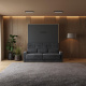 Schrankbett M1 180x200 Vertikal Kaiserberg Eiche/Anthrazit inkl.SOFA Anthrazit