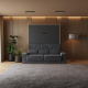 Schrankbett M1 180x200 Vertikal Kaiserberg Eiche/Anthrazit inkl.SOFA Anthrazit