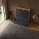 Schrankbett M1 180x200 Vertikal Kaiserberg Eiche/Anthrazit inkl.SOFA Anthrazit