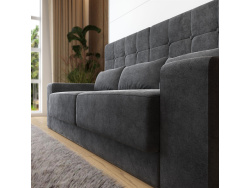 Schrankbett M1 180x200 Vertikal Weiss/Weiss Hochglanz inkl.SOFA Anthrazit