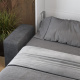 Schrankbett M1 180x200 Vertikal Weiss/Weiss Hochglanz inkl.SOFA Anthrazit