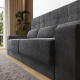 Schrankbett M1 180x200 Vertikal Weiss/Weiss Hochglanz inkl.SOFA Anthrazit