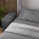 Murphy bed M1 180x200 vertical  Pearl grey/Kaiserberg Oak incl. SOFA Anthracite