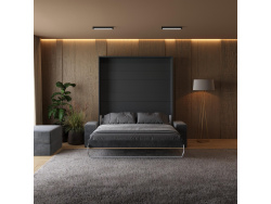 Murphy bed M1 180x200 vertical Anthracite/Kaiserberg Oak incl. SOFA  Anthracite