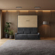 Murphy bed M1 180x200 vertical Anthracite/Kaiserberg Oak incl. SOFA  Anthracite