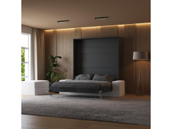 Murphy bed M1 180x200 vertical Anthracite incl. SOFA  White