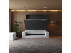 Murphy bed M1 180x200 vertical Anthracite incl. SOFA  White
