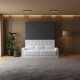 Murphy bed M1 180x200 vertical Anthracite incl. SOFA  White