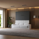 Murphy bed M1 180x200 vertical Anthracite incl. SOFA  White