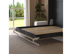 Schrankbett M1 180x200 Vertikal Anthrazit/Kaiserberg Eiche inkl.SOFA Weiss