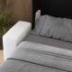 Schrankbett M1 180x200 Vertikal Anthrazit/Kaiserberg Eiche inkl.SOFA Weiss