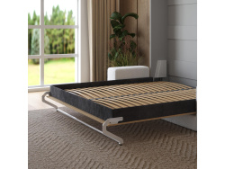 Murphy bed M1 180x200 vertical  Pearl grey/Kaiserberg Oak incl. SOFA White