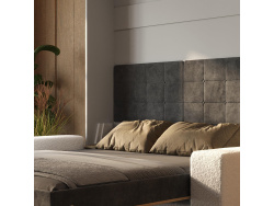 Murphy bed M1 180x200 vertical  Pearl grey/Kaiserberg Oak incl. SOFA White