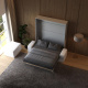 Murphy bed M1 180x200 vertical  Pearl grey/Kaiserberg Oak incl. SOFA White