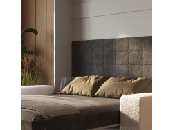 Schrankbett M1 180x200 Vertikal Perlgrau inkl. SOFA Weiss