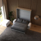 Murphy bed M1 180x200 vertical  Pearl grey incl. SOFA White