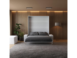 Schrankbett M1 180x200 Vertikal Weiss inkl.SOFA Weiss