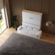 Schrankbett M1 180x200 Vertikal Weiss inkl.SOFA Weiss