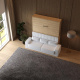 Murphy bed M1 180x200 vertical Kaiserberg  Oak incl. SOFA  White
