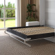 Schrankbett mit Sofa M1 180x200 Vertikal Weiss/Weiss Hochglanz SOFA Weiss