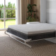 Schrankbett mit Sofa M1 180x200 Vertikal Weiss/Weiss Hochglanz SOFA Weiss