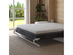 Murphy bed with Sofa M1 180x200 vertical Kaiserberg  Oak/Anthracite SOFA  White