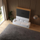 Murphy bed with Sofa M1 180x200 vertical Kaiserberg  Oak/Anthracite SOFA  White