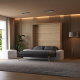 Murphy bed with Sofa M1 180x200 vertical Kaiserberg  Oak/Anthracite SOFA  White